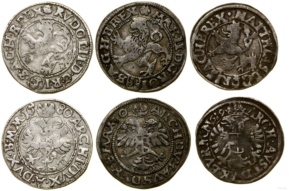 Czechy, lot 3 x grosz biały