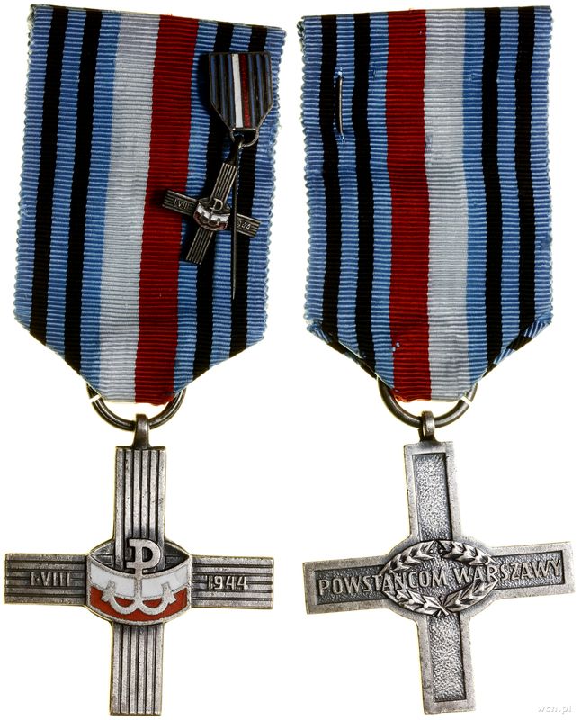 Polska, Warszawski Krzyż Powstańczy z miniaturą, 1981–1999