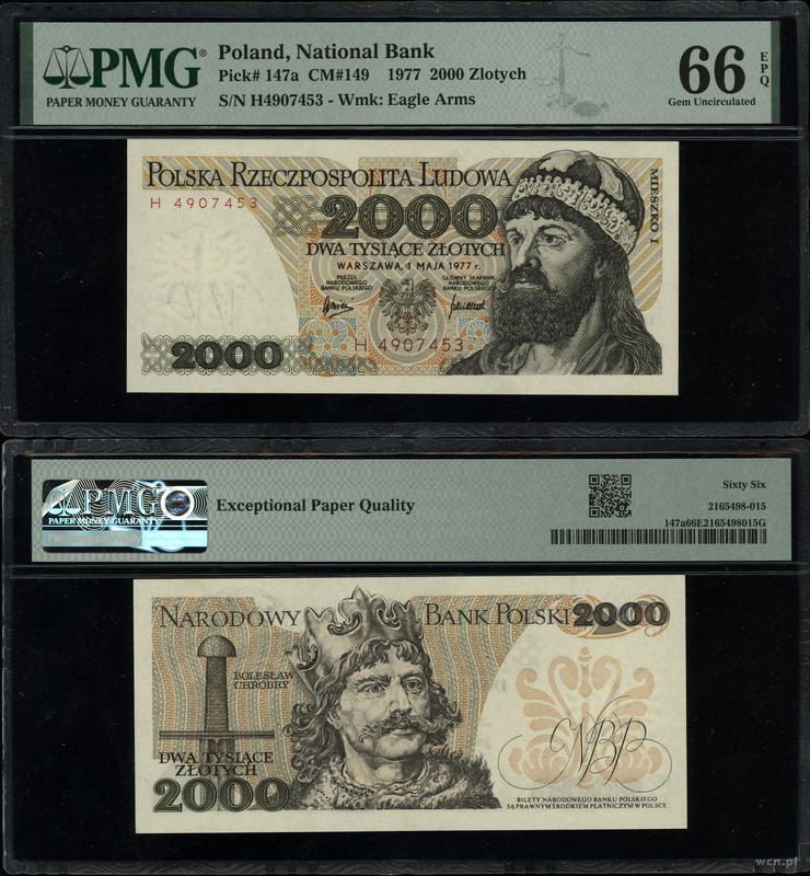 Polska, 2.000 złotych, 1.05.1977