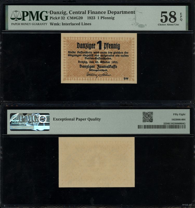 Polska, 1 fenig, 22.10.1923