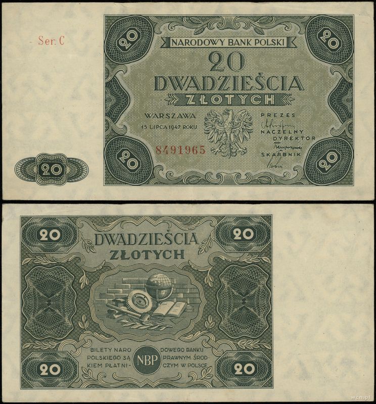 Polska, 20 złotych, 15.07.1947