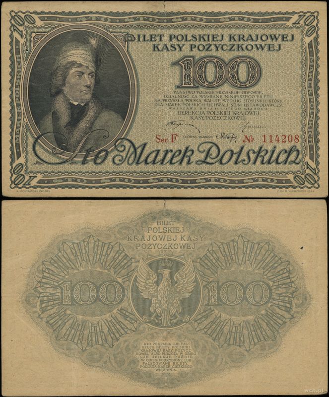 Polska, 100 marek polskich, 15.02.1919