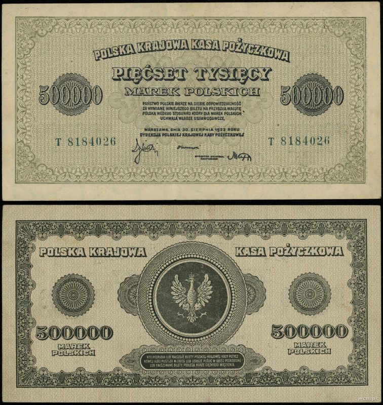 Polska, 500.000 marek polskich, 30.08.1923
