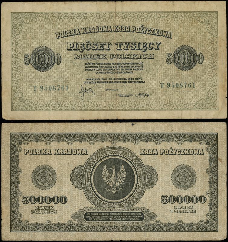 Polska, 500.000 marek polskich, 30.08.1923