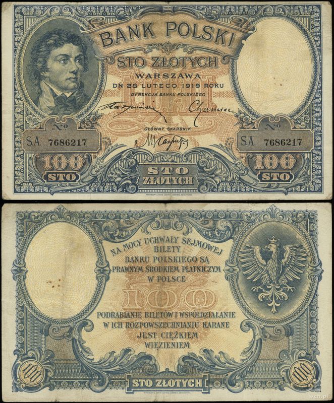 Polska, 100 złotych, 28.02.1919
