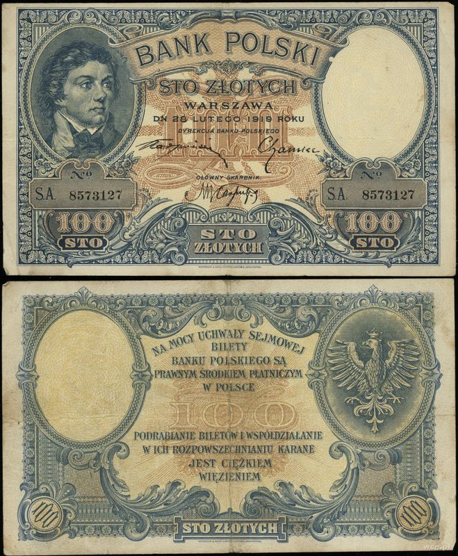 Polska, 100 złotych, 28.02.1919