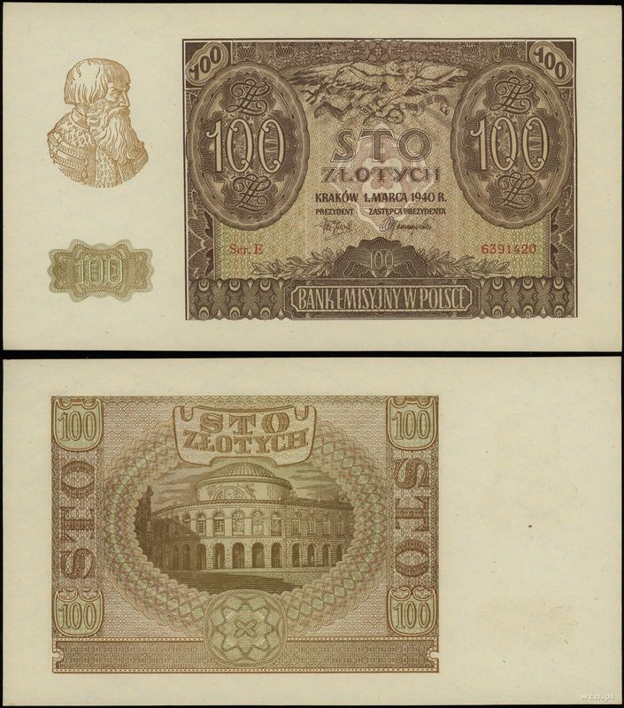 Polska, 100 złotych, 1.03.1940