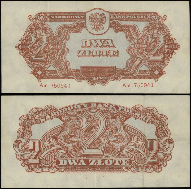 Polska, 2 złote, 1944