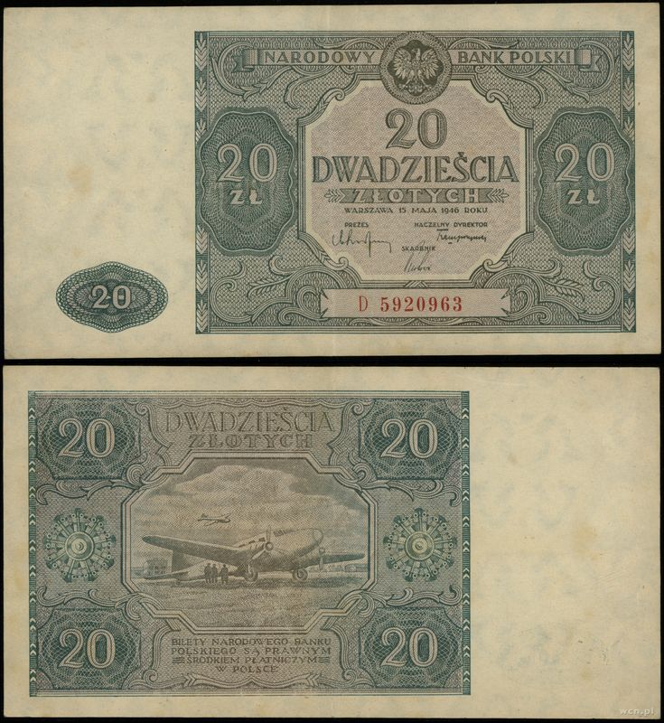 Polska, 20 złotych, 15.05.1946