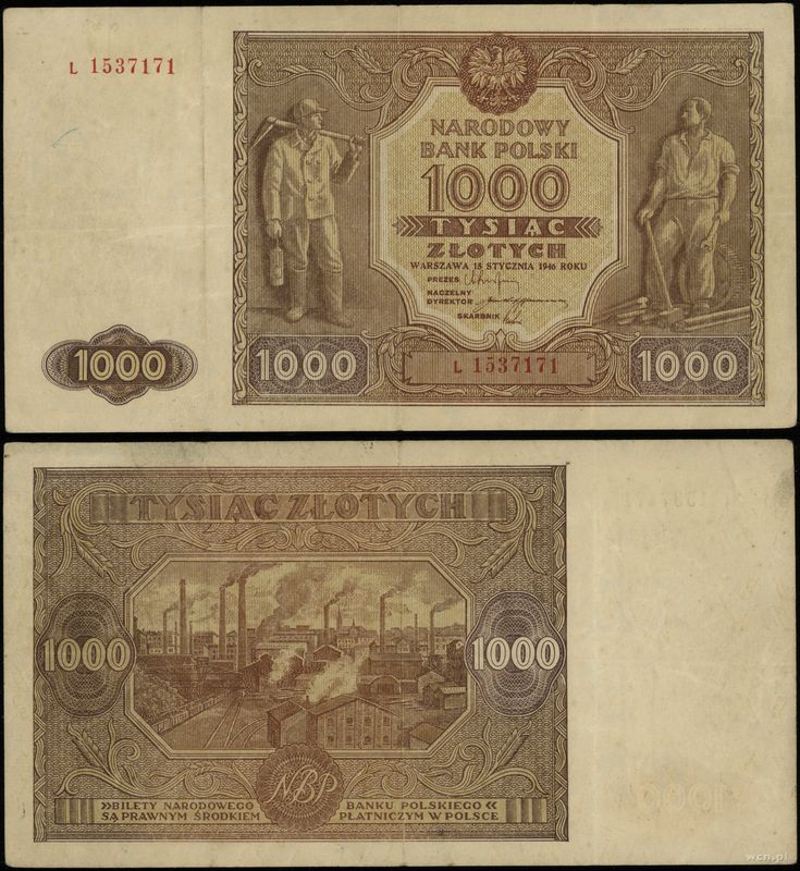 Polska, 1.000 złotych, 15.01.1946
