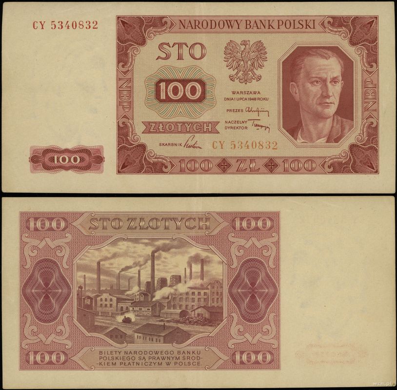 Polska, 100 złotych, 1.07.1948