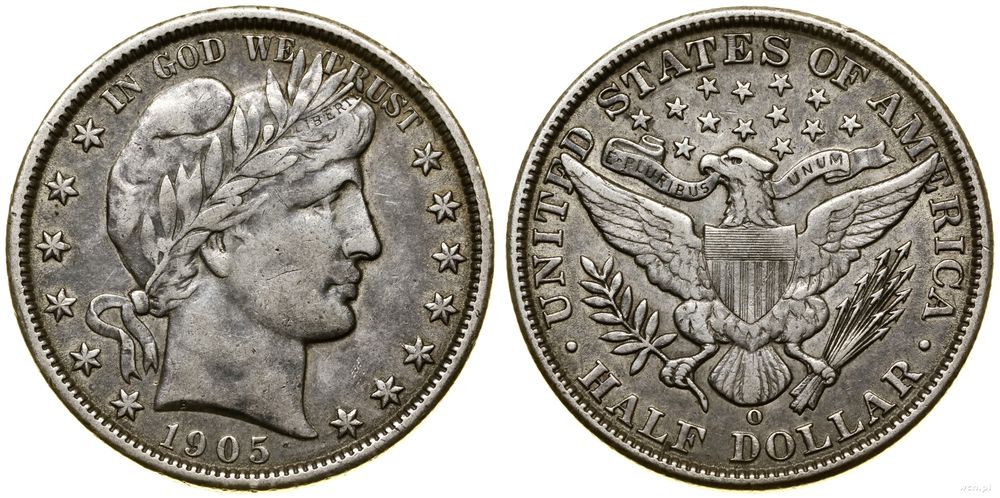 Stany Zjednoczone Ameryki (USA), 1/2 dolara, 1905 O