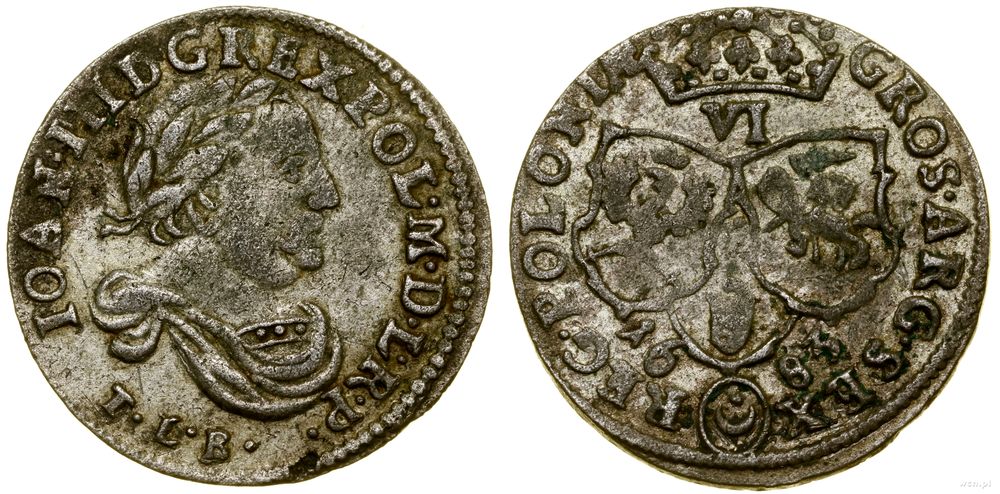 Polska, szóstak, 1683 TLB