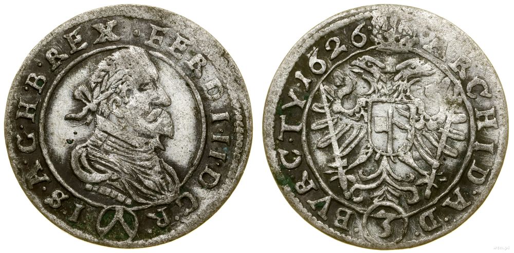 Austria, 3 krajcary, 1626