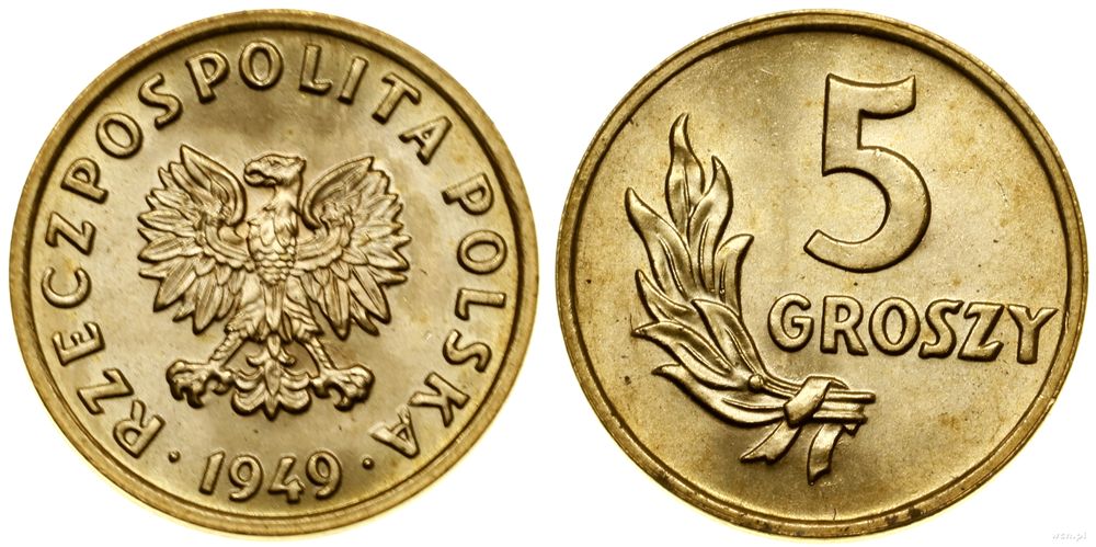Polska, 5 groszy, 1949