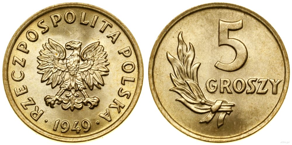 Polska, 5 groszy, 1949