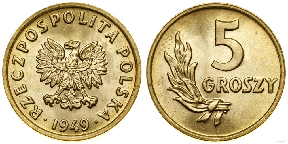 Polska, 5 groszy, 1949