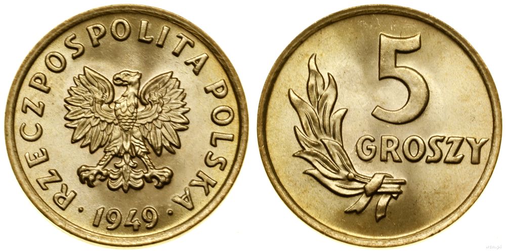 Polska, 5 groszy, 1949