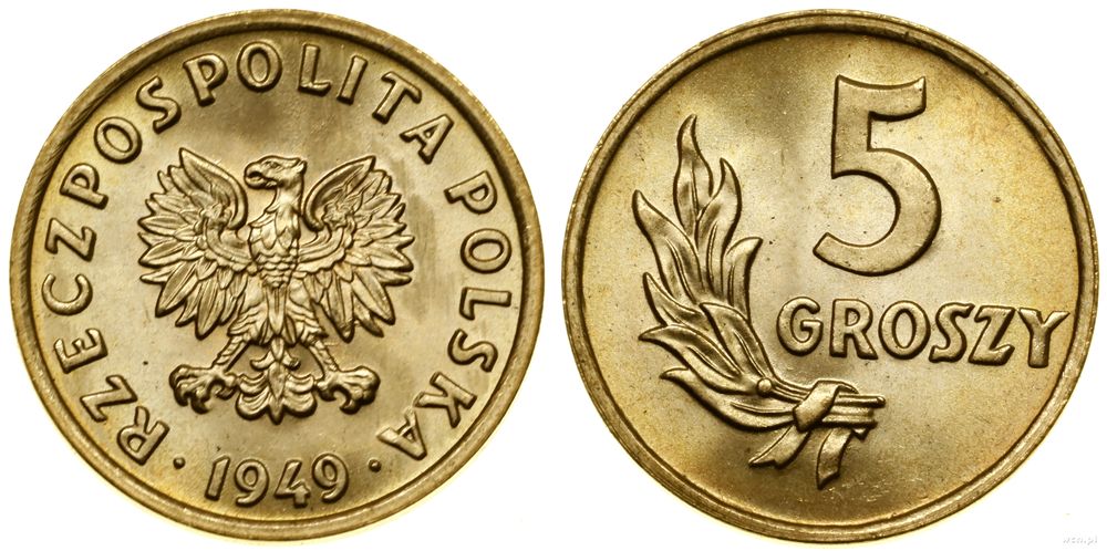 Polska, 5 groszy, 1949