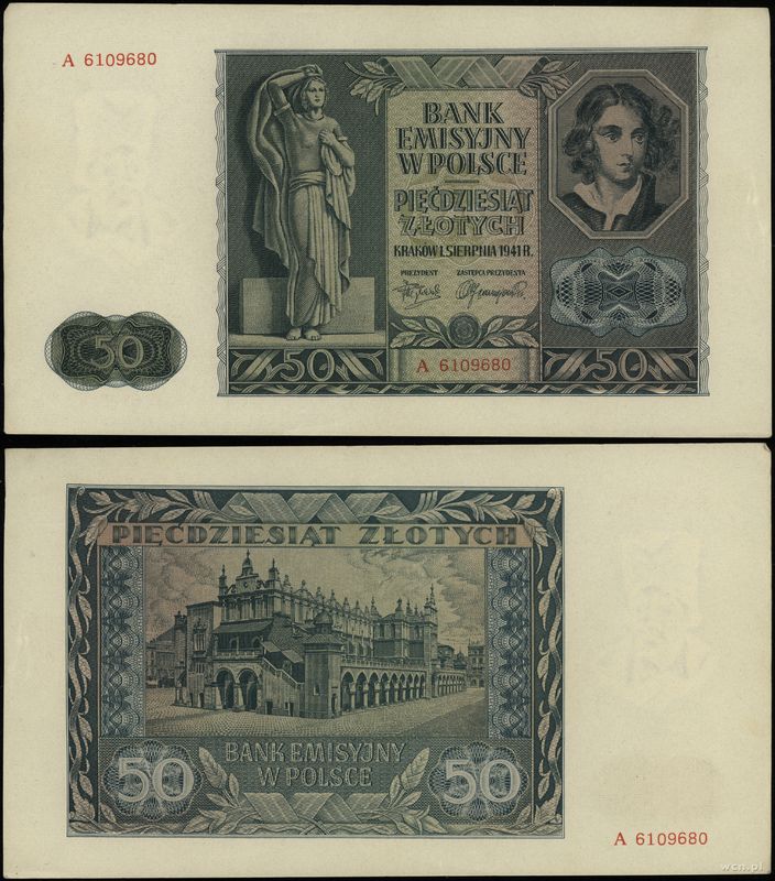 Polska, 50 złotych, 1.08.1941
