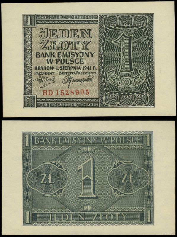 Polska, 1 złoty, 1.08.1941