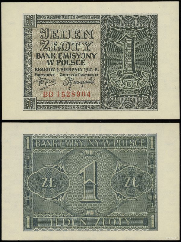 Polska, 1 złoty, 1.08.1941
