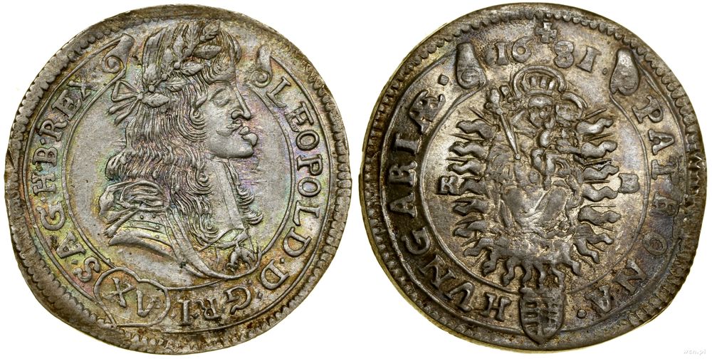 Węgry, 15 krajcarów, 1681 KB