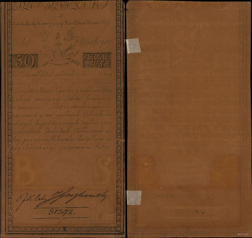 Polska, 50 złotych, 8.06.1794