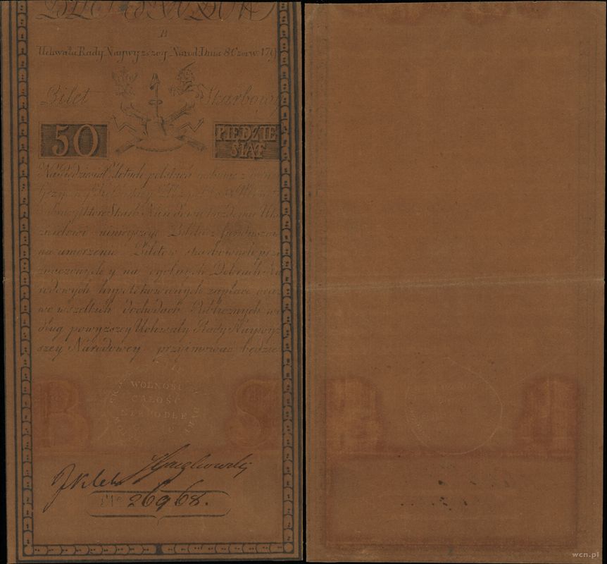 Polska, 50 złotych, 8.06.1794