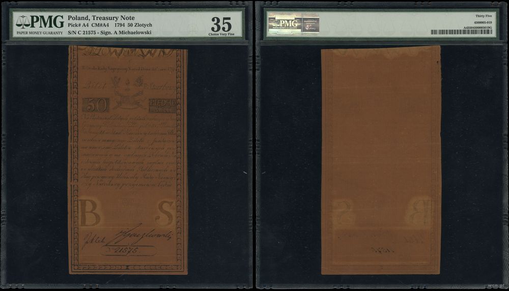 Polska, 50 złotych, 8.06.1794