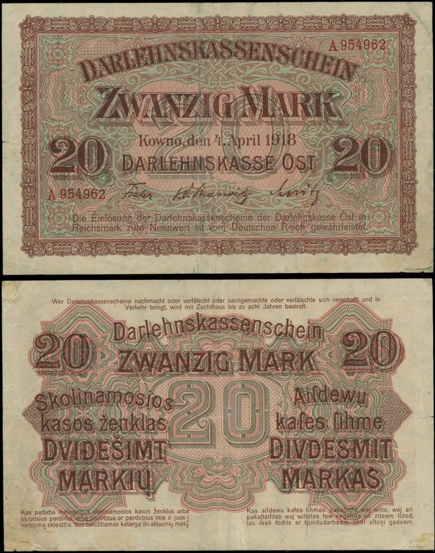 Polska, 20 marek, 4.04.1918