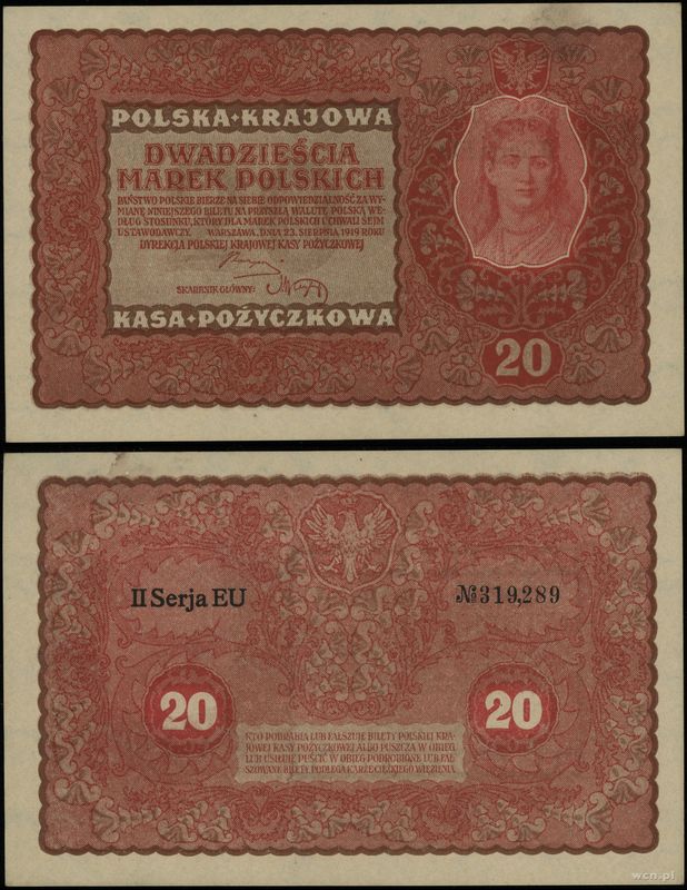 Polska, 20 marek polskich, 23.08.1919