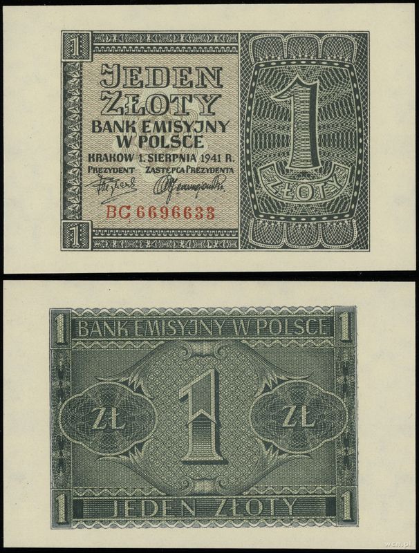 Polska, 1 złoty, 1.08.1941
