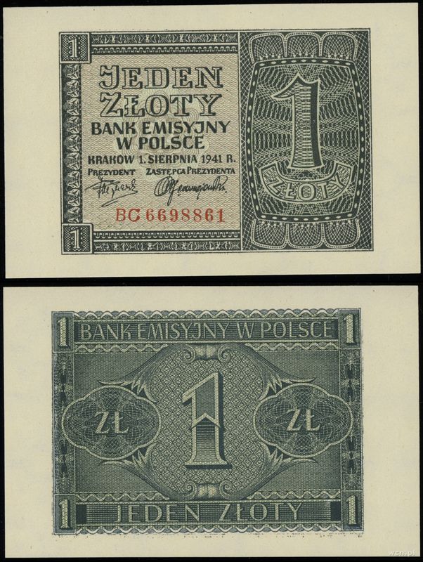 Polska, 1 złoty, 1.08.1941
