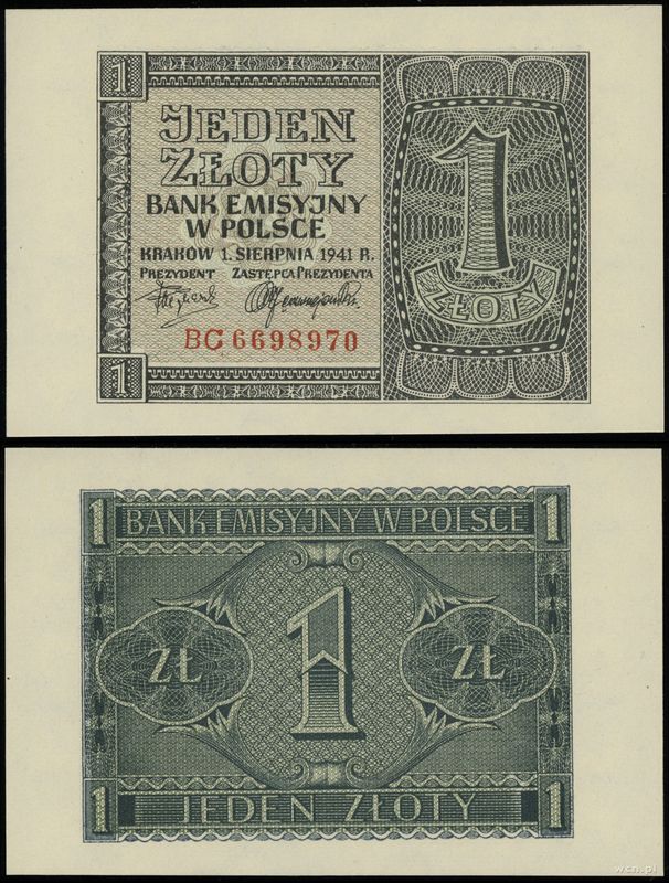 Polska, 1 złoty, 1.08.1941