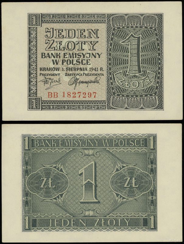 Polska, 1 złoty, 1.08.1941