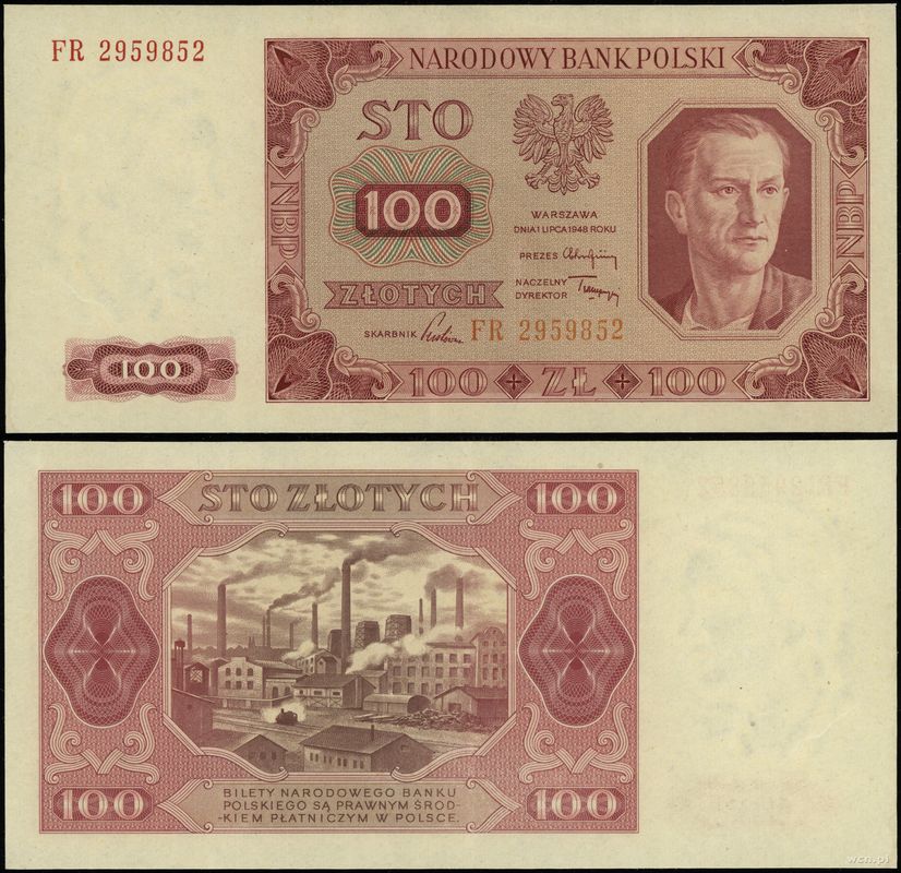 Polska, 100 złotych, 1.07.1948