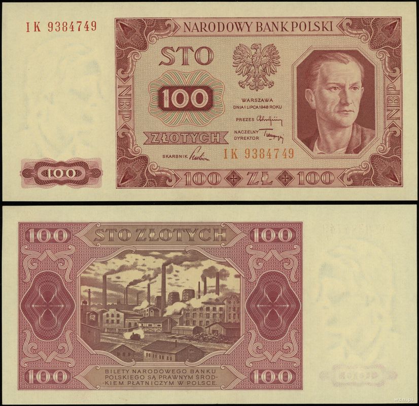 Polska, 100 złotych, 1.07.1948