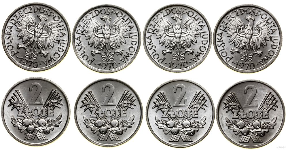 Polska, 4 x 2 złote, 1970