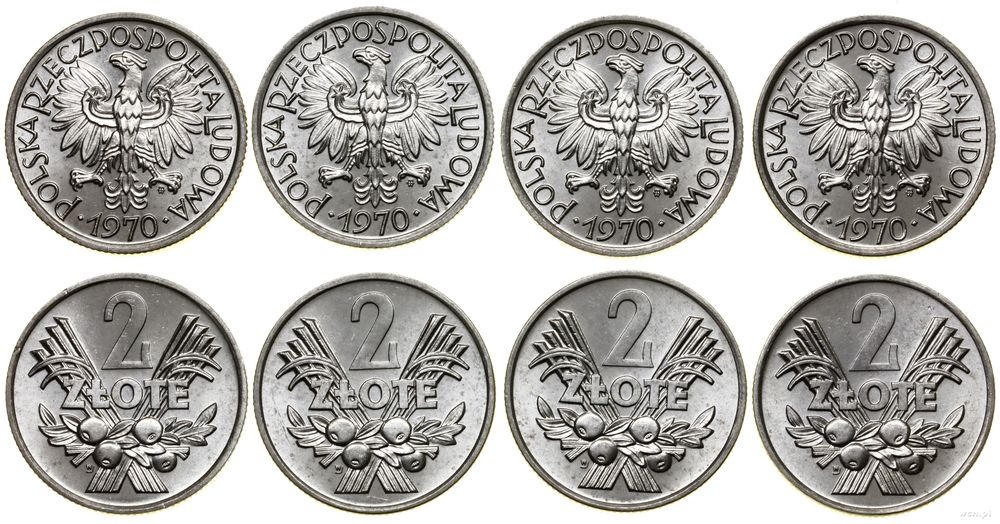 Polska, 4 x 2 złote, 1970