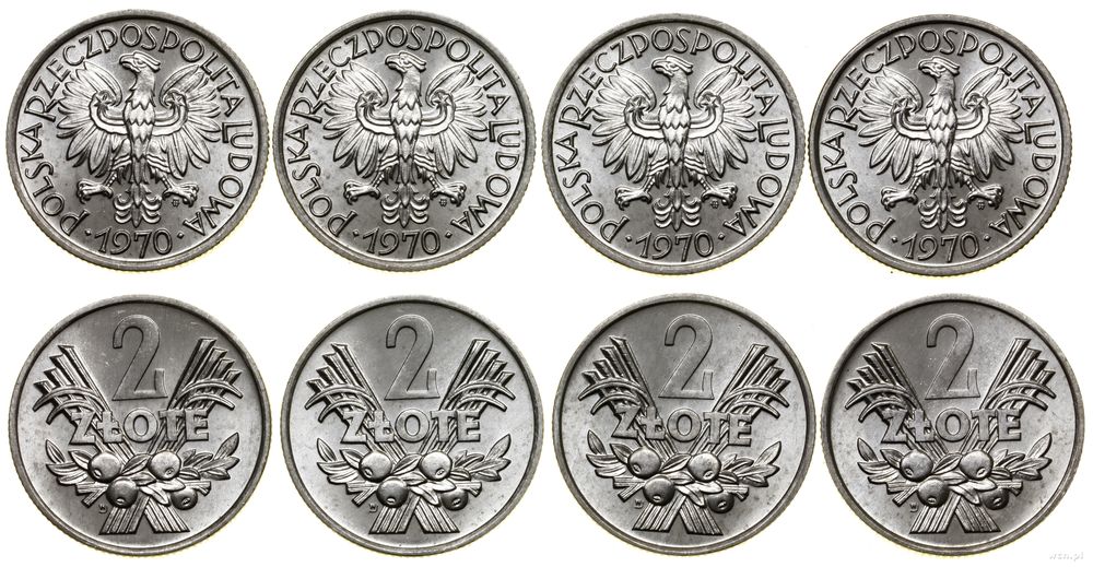 Polska, 4 x 2 złote, 1970