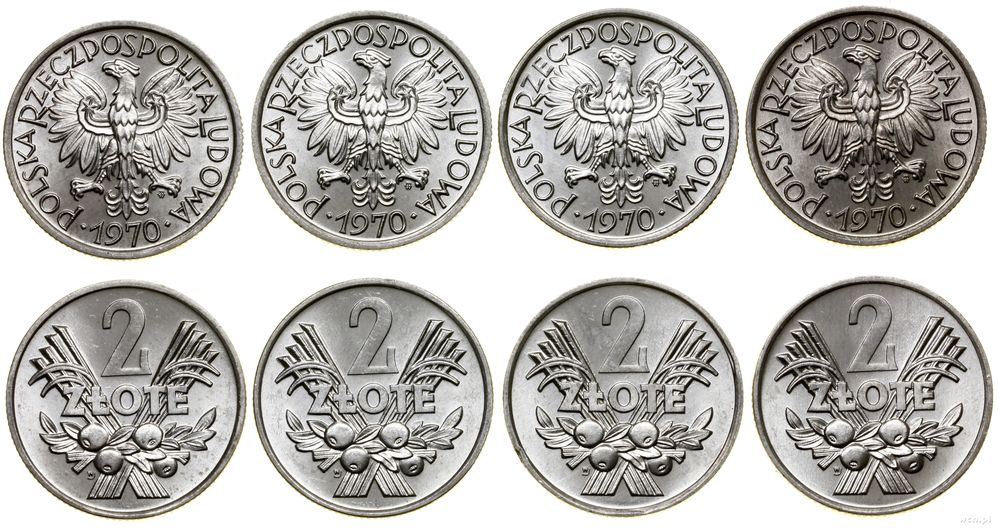 Polska, 4 x 2 złote, 1970
