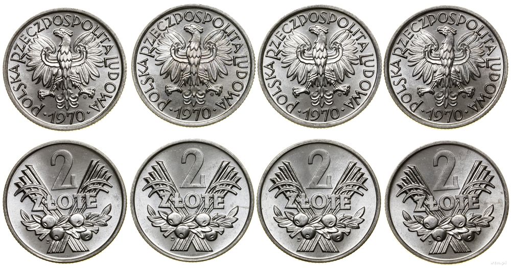 Polska, 4 x 2 złote, 1970