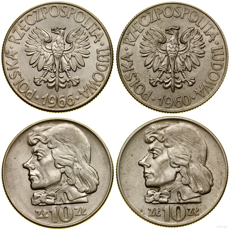 Polska, lot 2 x 10 złotych, 1960, 1966