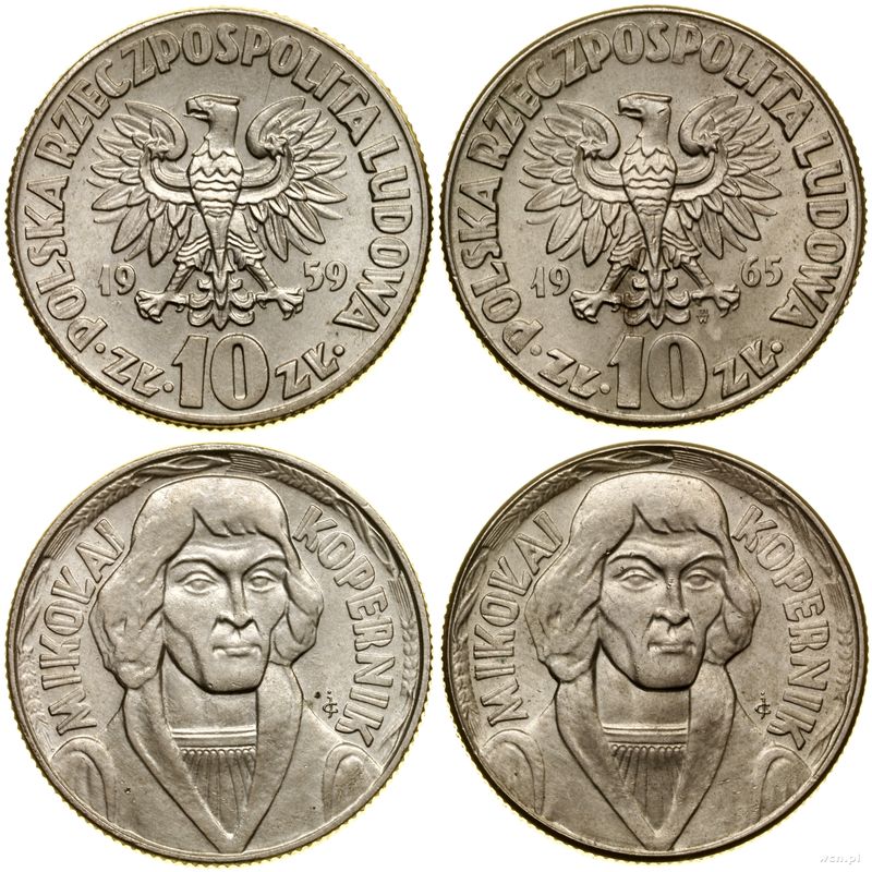Polska, 2 x 10 złotych, 1959, 1965