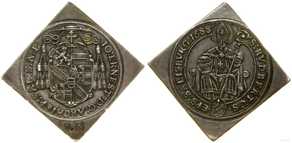 Austria, klipa 1/6 talara, 1688