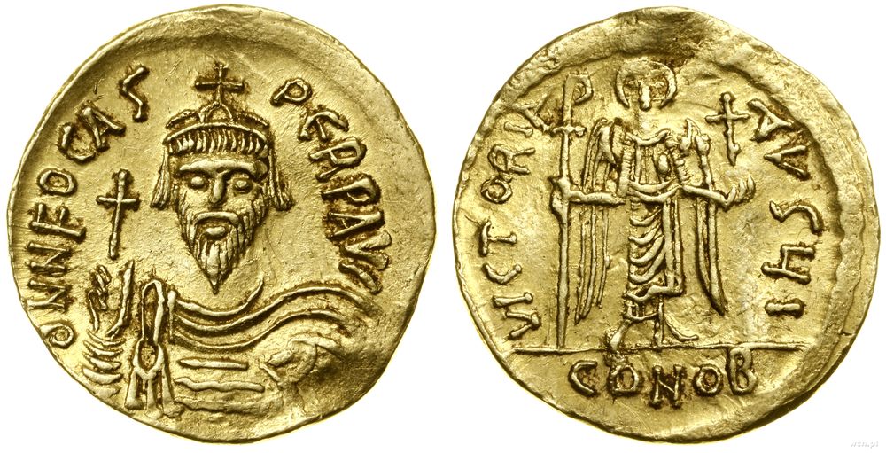 Bizancjum, solidus, 607–610