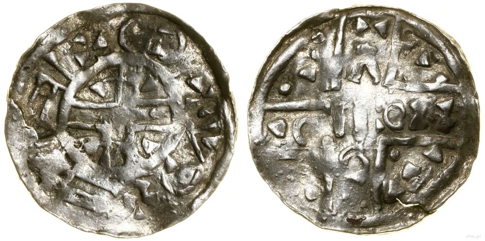 Słowianie, hybrydowe naśladownictwo denara bawarskiego Henryka V, XI w.