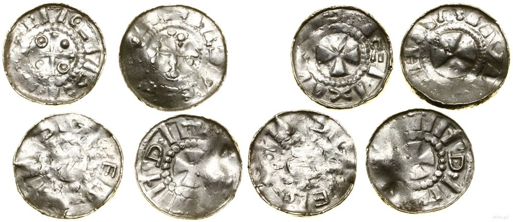 Polska, zestaw 4 x denar krzyżowy, X/XI w.