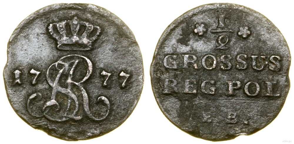 Polska, półgrosz, 1777 EB